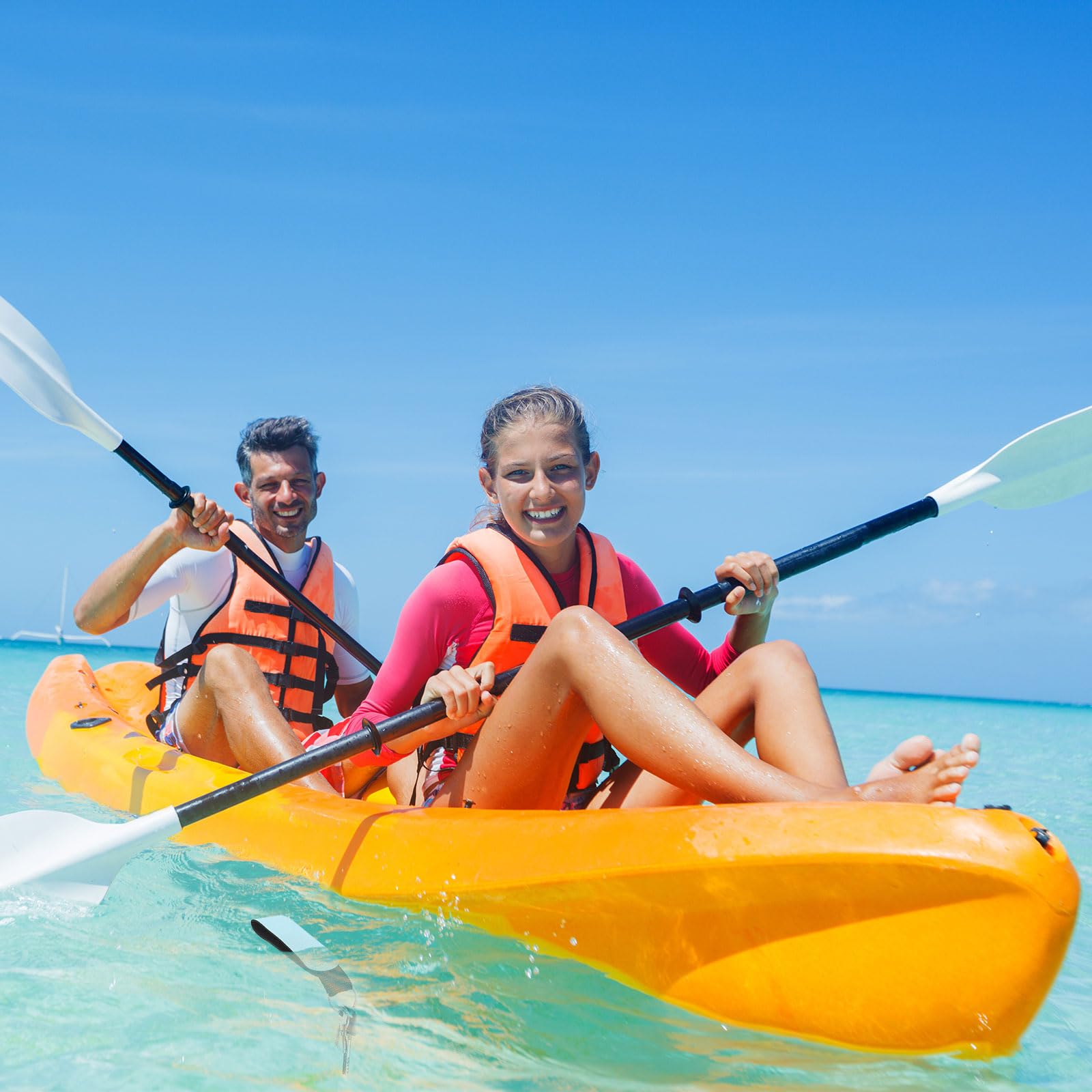 Porte-clés Flottant En Néoprène PATIKIL – Anneau Métallique, Haute Visibilité, Pour Bateau, Kayak, Pêche