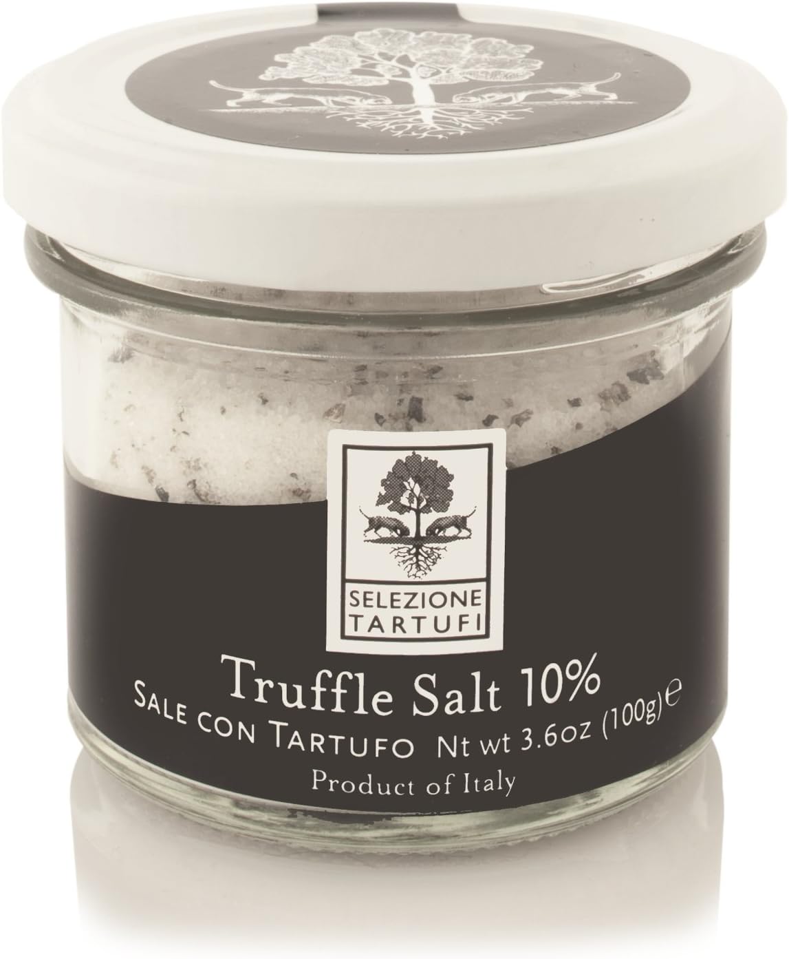 Selezione Tartufi Black Truffle Sea Salt 10% - Truffle Salt for Finishing & Cooking (3.5 Ounces)