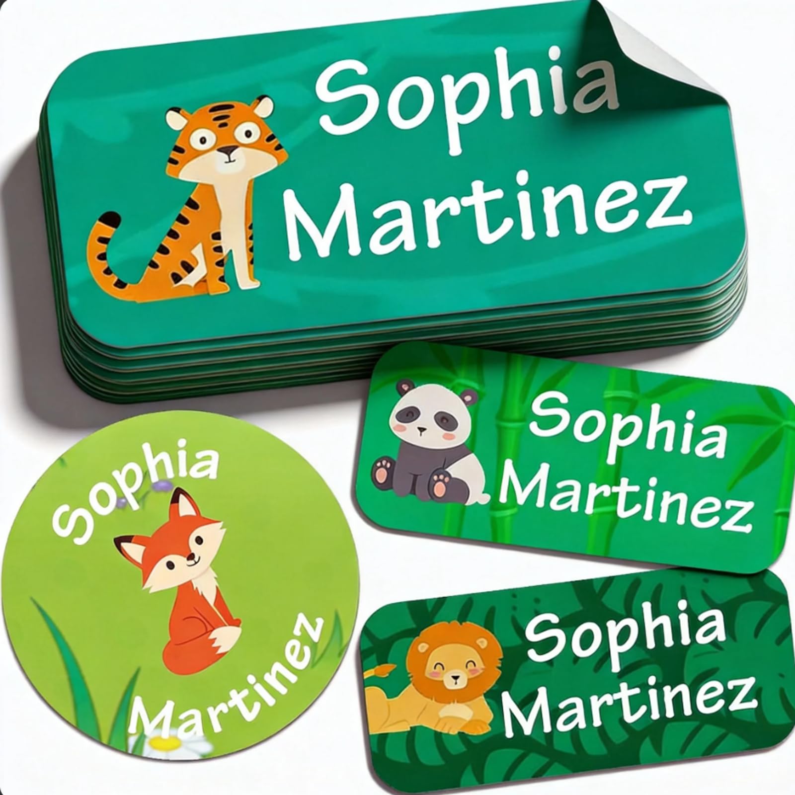 Personalized Daycare Name Labels for Kids (135 Labels) Custom Waterproof Name Stickers for Child Clothing Tag, Bottles,Camp，Lunch Boxes and School Supplies — image 1