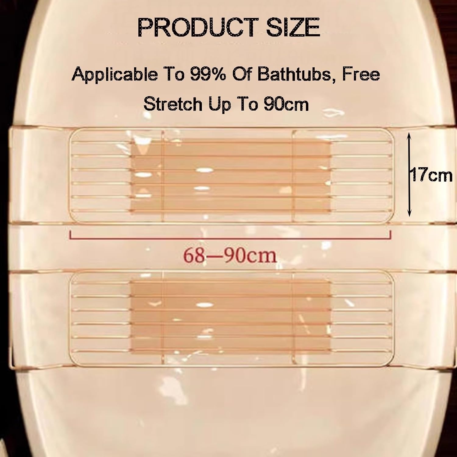 Extra Wide Expandable Bathtub Caddy Tray - Multi-Color Spa Organizer for Bath Accessories - Perfect for Relaxation & Luxury Bathroom Experience - Ideal Gift for Self-Care