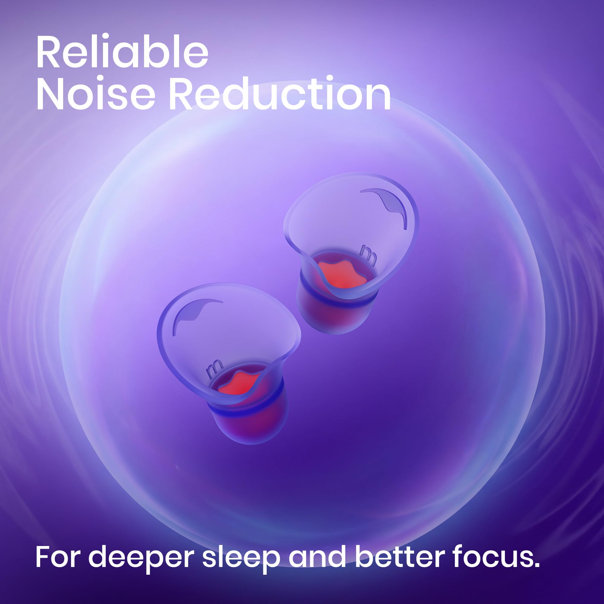 Manta Sleep Earplugs – Engineered for Maximum Side-Sleep Comfort, Reusable Ear Plugs for Noise Reduction, Includes 5 Sizes for a Perfect Fit, Stays in Place All Night — view 3