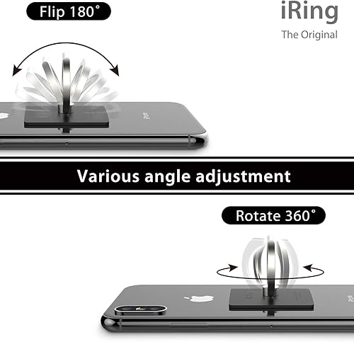 Miniatura 3 de iRing Original, fabricado en Corea, soporte para anillo de teléfono, soporte de agarre para teléfono celular, compatible con iPhone, Galaxy y otros