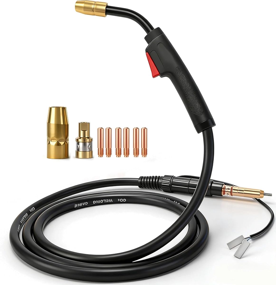 150A 10ft MIG Welding Gun Compatible Hobart Handler 135/140/175/180/187 AutoArc XLT142 & XLT182 Gun H-10 H100S2(245924) Add .023-. 035" Tips-Nozzles-Diffuser Kit