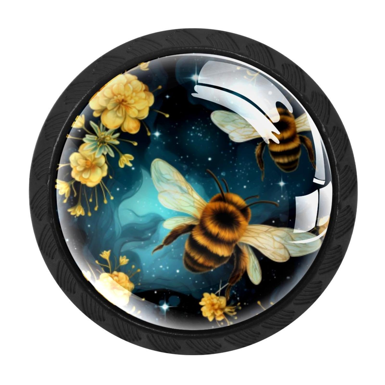 Chenzzzz Multicolored 13 4 Pieces Starry Bee Kitchen Cabinet Knobs Drawer Knobs Dresser Knobs Black Knobs Drawer Pulls Dresser Drawer Handles Knobs For Dresser Drawers