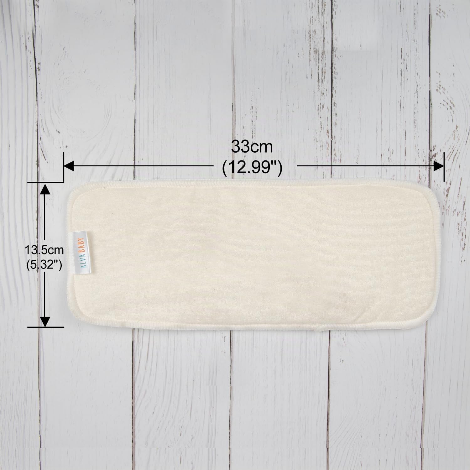 ALVABABY forros de bambú viscosa de 4 capas reutilizables para pañales de Tela 12pcs 12MB-ES