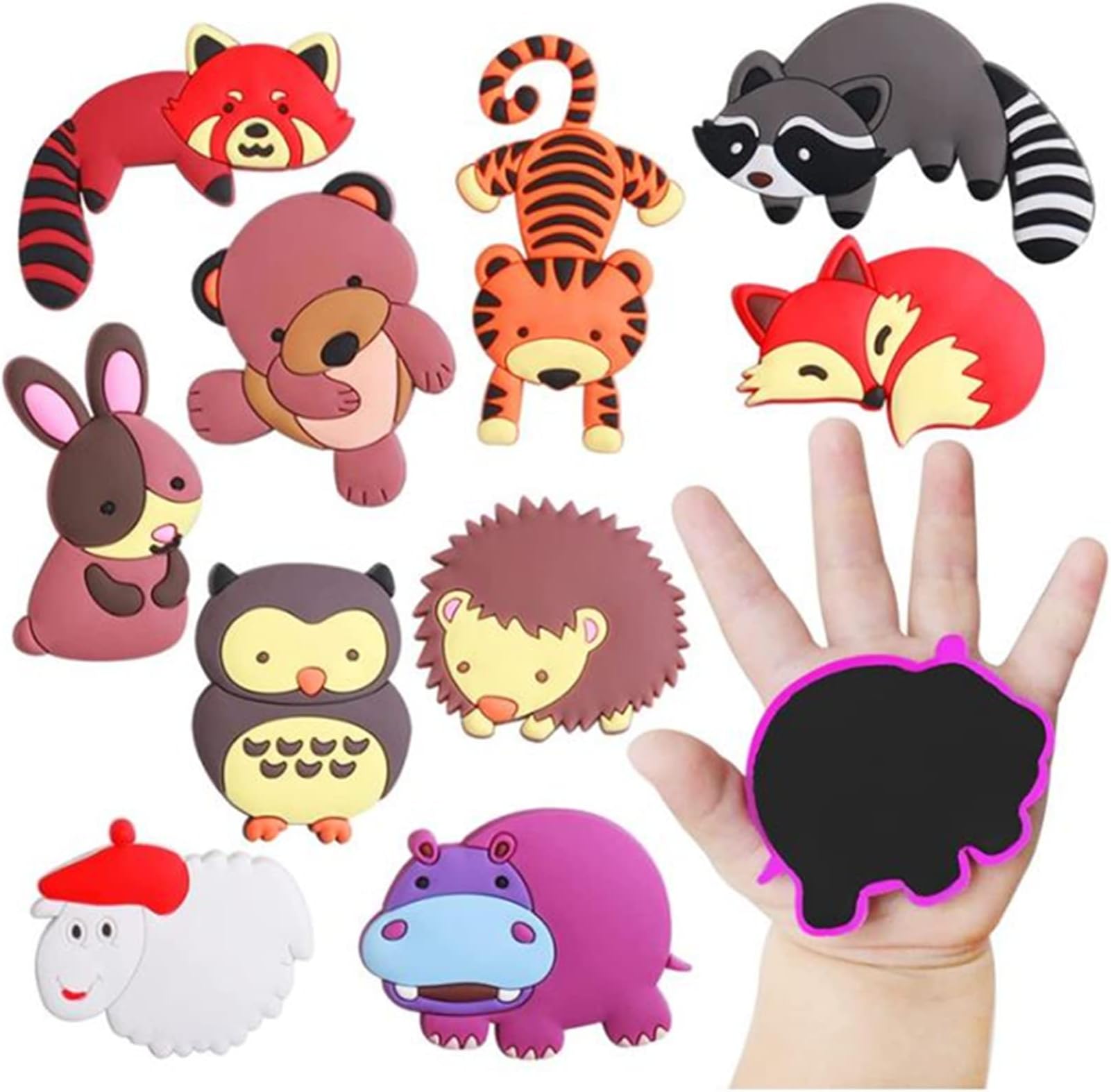 AM ANNAFridge Magnets for Toddlers, Refrigerator Magnets for Kids Cartoon Zoo Animal Full Back Magnetic Soft Rubber Kids Magnets Educational Toys Magnet Toys for Fridge Whiteboard(10PCS)