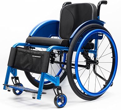 Lightweight Sports Wheelchair,Detachable Wheelchair,All Terrain Aluminum Wheelchair,Suitable for Disabled, Adults, ElderlySizeSeat Width 40cm,ColorB