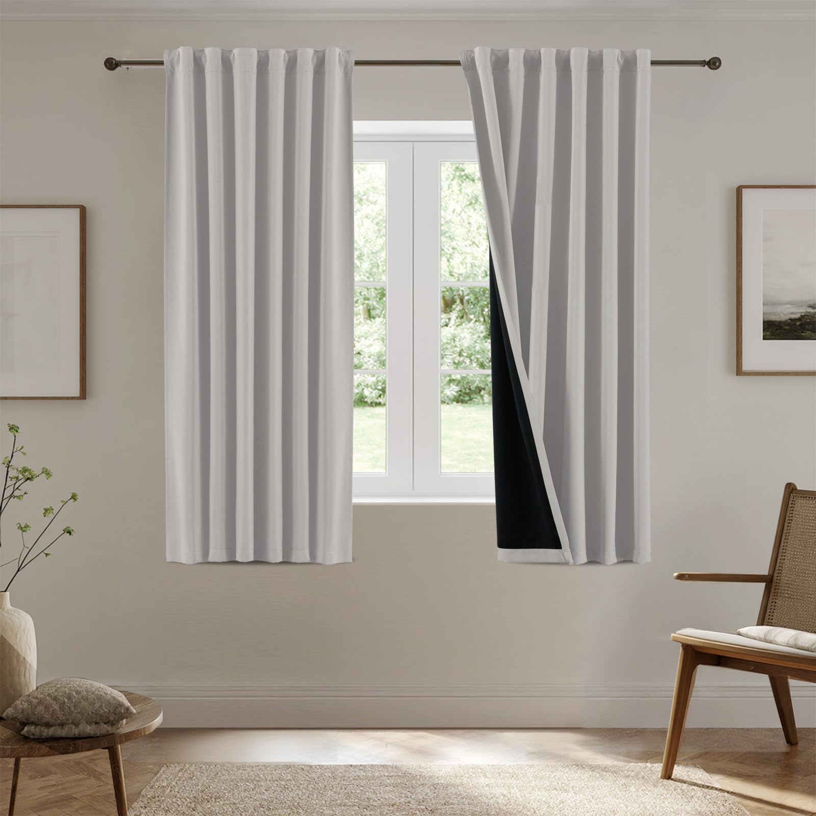 BellaHills 100% Thermovorhang Kälteschutz mit Kräuselband Ga