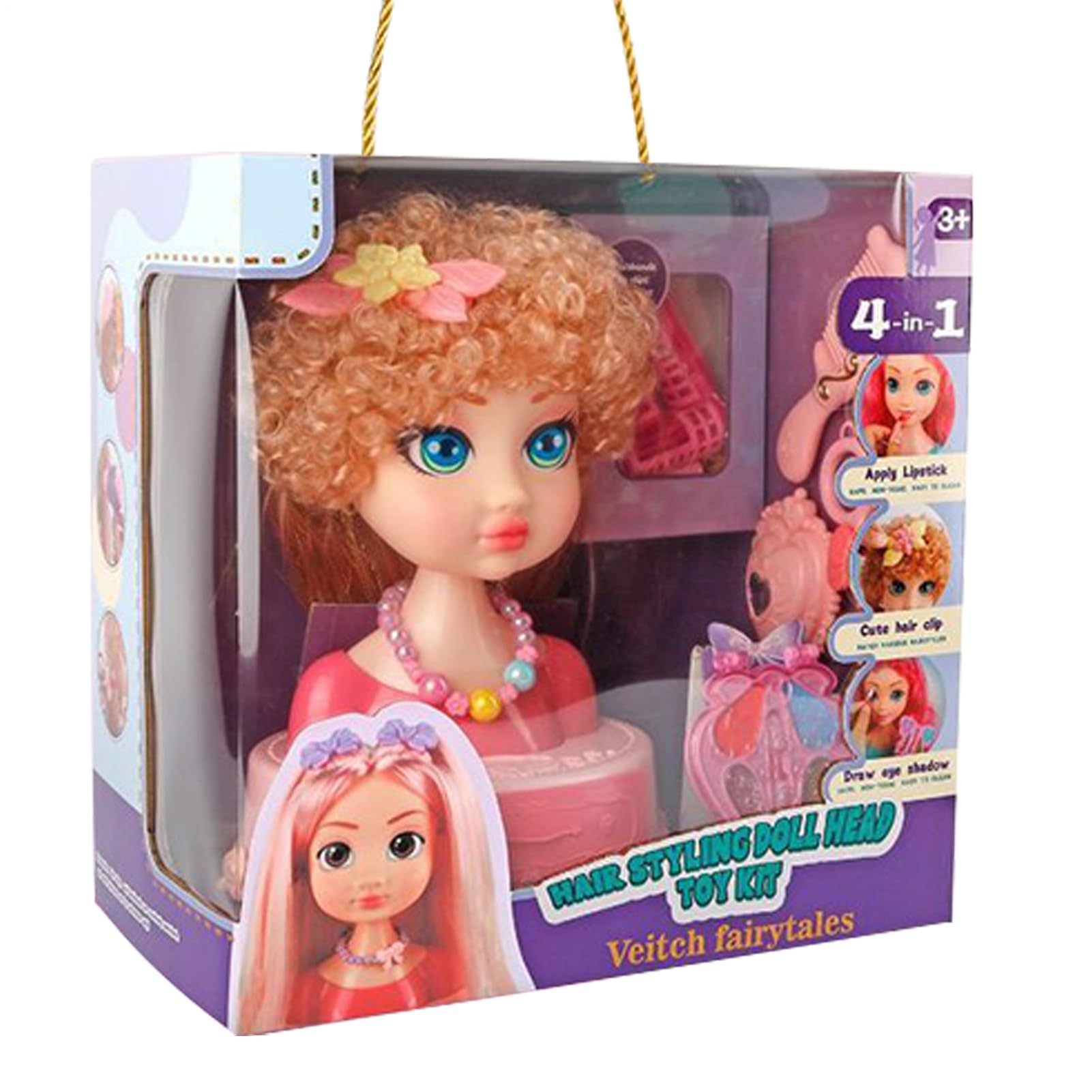 Tête de coiffure d'entraînement et jeu de salon pour filles de 3 à 6 ans - 8