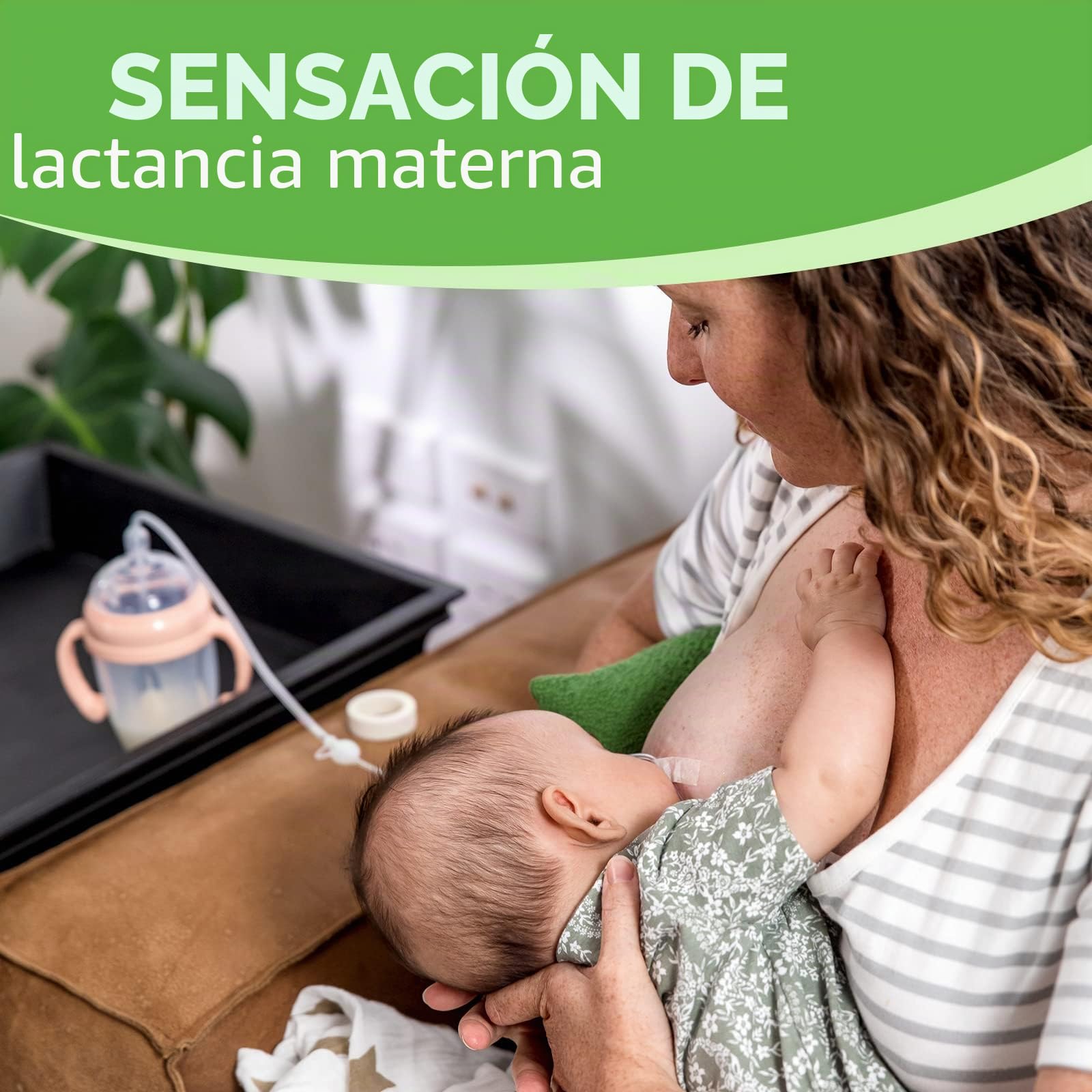 Relactador Lactancia de Silicona para Bebés – Alimentador Materno con Control de Flujo – Sistema de Relactación para Alimentación Complementaria – Estimula la Succión y Producción de Leche – Haakaa