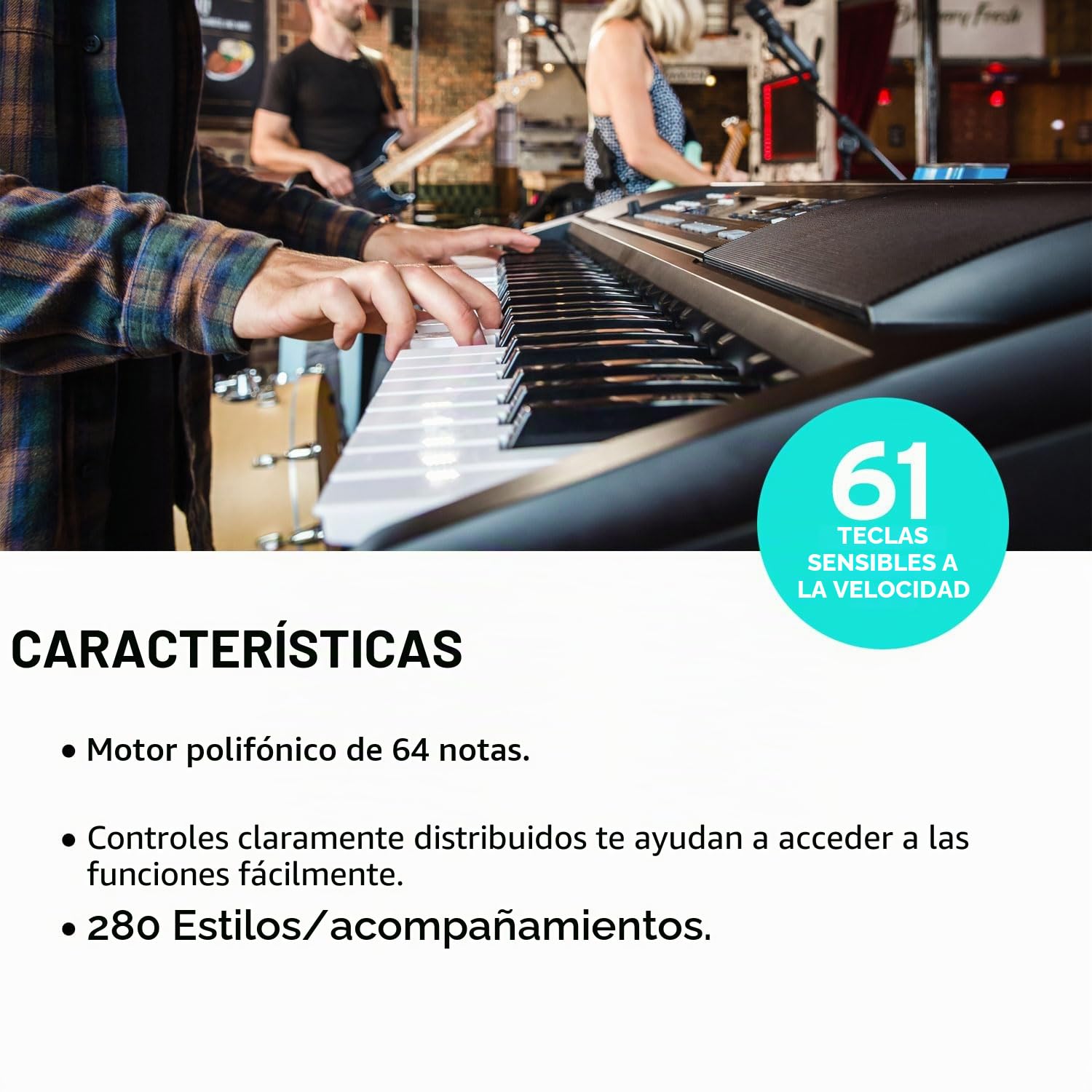 Korg EK-50 - Teclado digital con 61 teclas sensibles al tacto