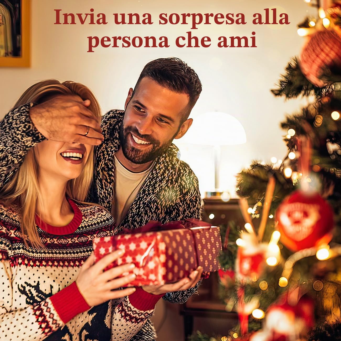 Luxspire Puntale Albero Natale LED, Decorazioni Natalizie Luci di Albero, a Forma di Albero con Glitter, Luci LED Albero di Natale, a 2 AA Batterie, Decorazione per Natale Festa Casa, Champagne Oro