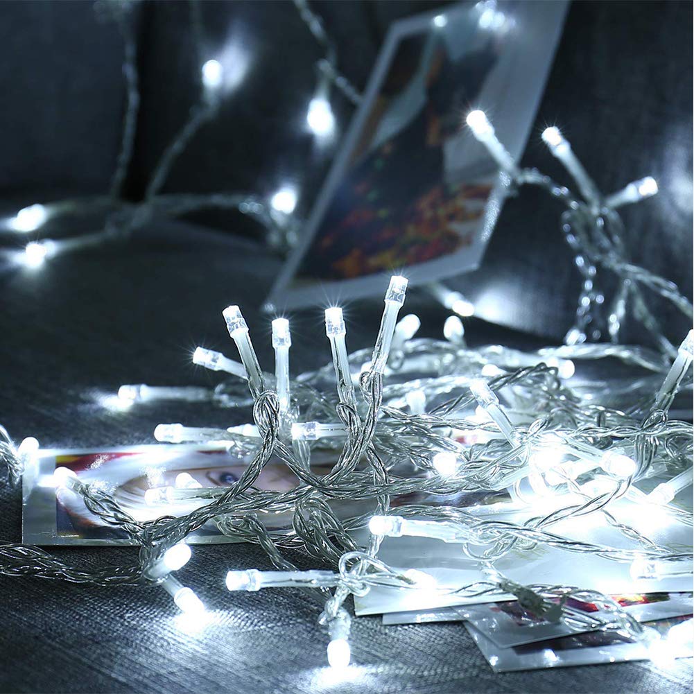 Guirlande Lumineuse Noel Sapin Cecaylie Guirlande Lumineuse LED D'extérieur 200 M 1000 LED 8 Guirlande Lumineuse Blanc Froid