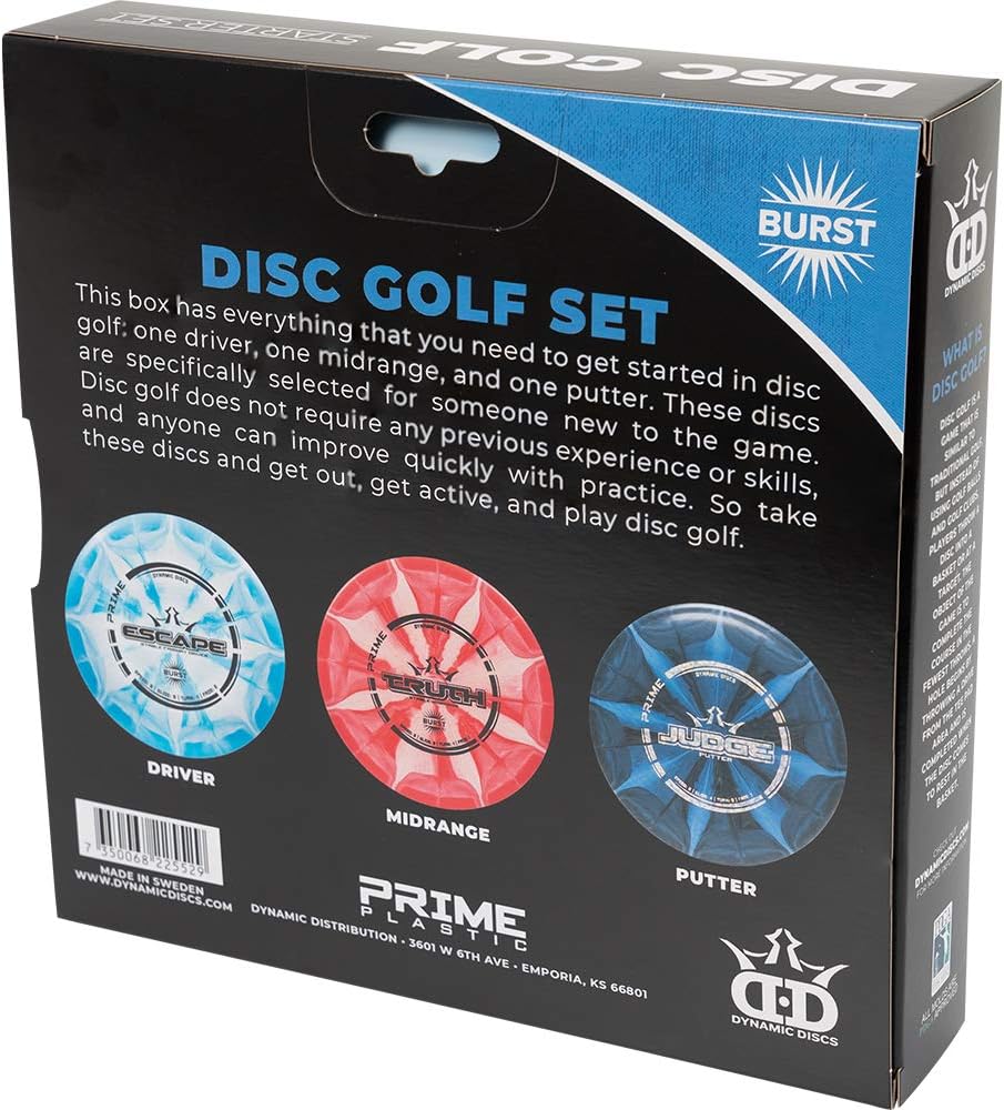 Dynamic Discs Trooper Backpack Prime Burst Disc Golf Starter Set | Dynamic Discs Trooper Disc Golf Bag Included | Prime Burst Judge, Prime Burst Truth, and Prime Burst Escape Included
