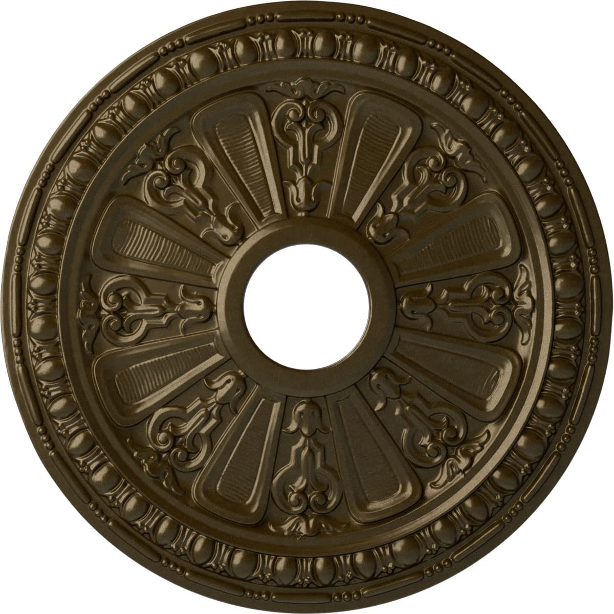 Ekena Millwork CM18RABRS Raymond Ceiling Medallion, Brass