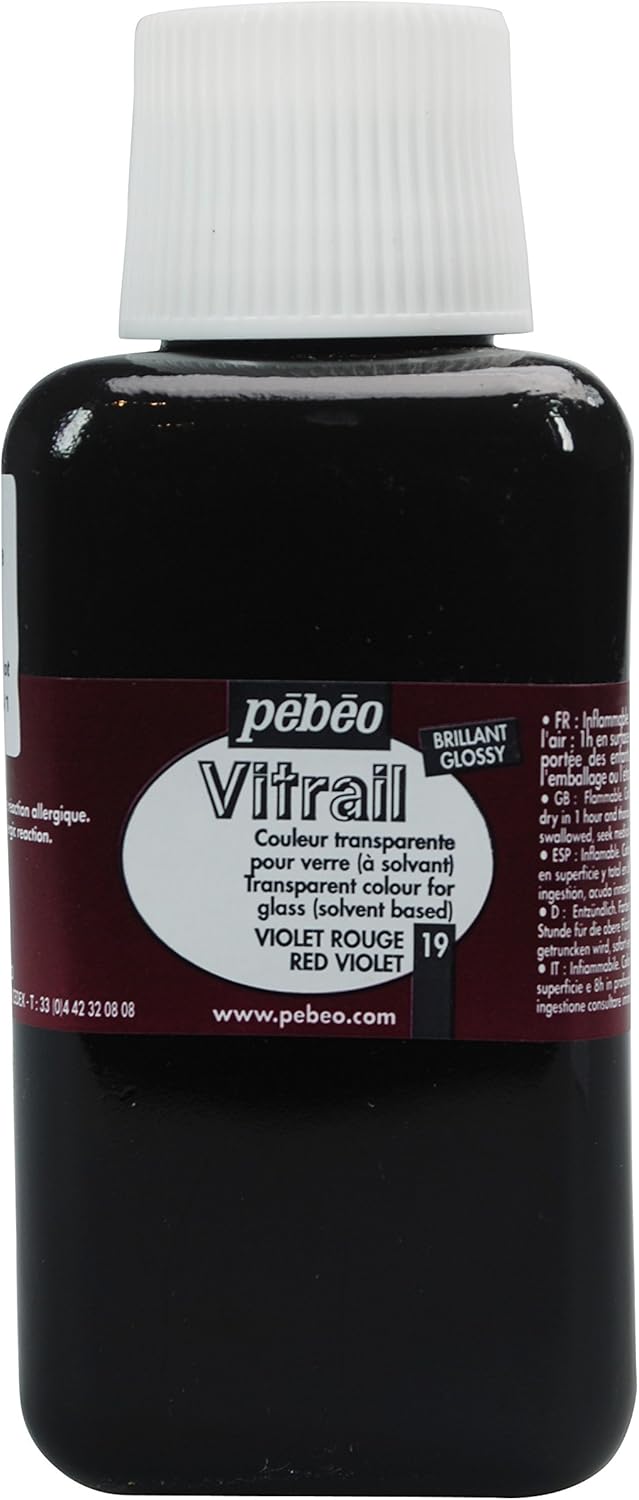 Pebeo Vitrail, Stained Glass Effect Paint, 250 ml Bottle - Green Gold, 8.45 Fl Oz (Pack of 1)