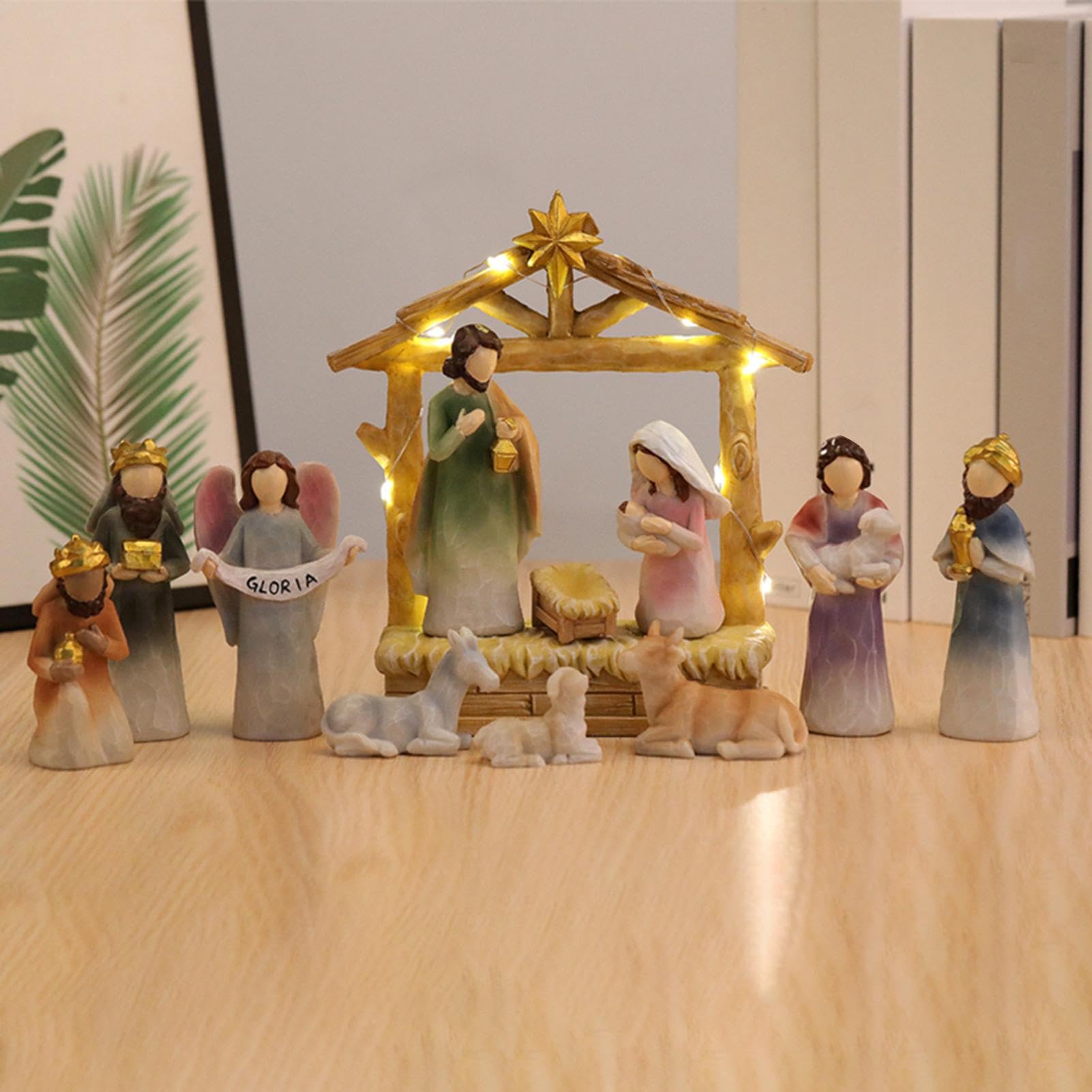 Set Crèche Noël Déco Maison Saisonnière Et Fête