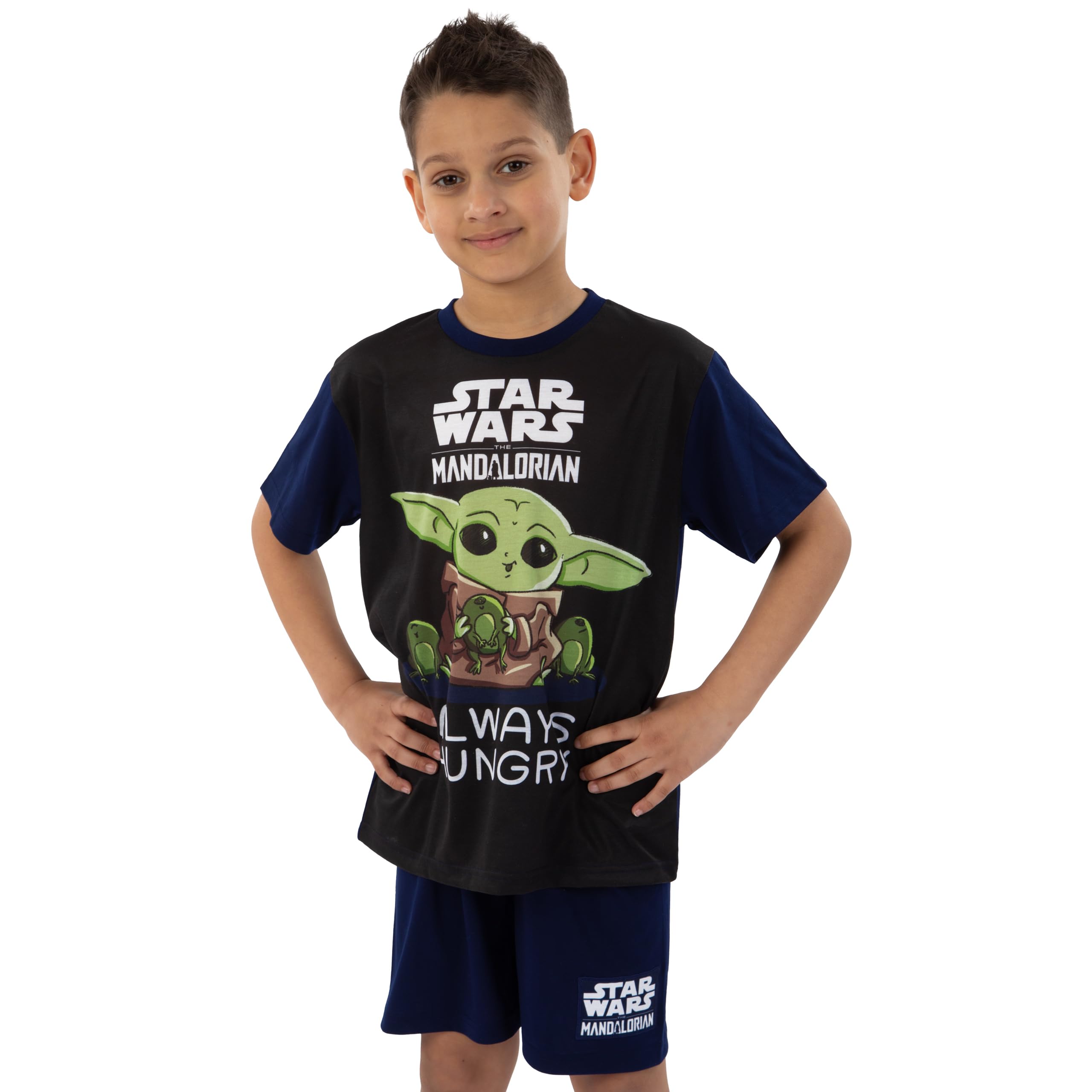Star Wars Schlafanzug Jungen, Grogu Schlafanzug Kurz, The Mandalorian Sommer Schlafanzüge Für Jungen