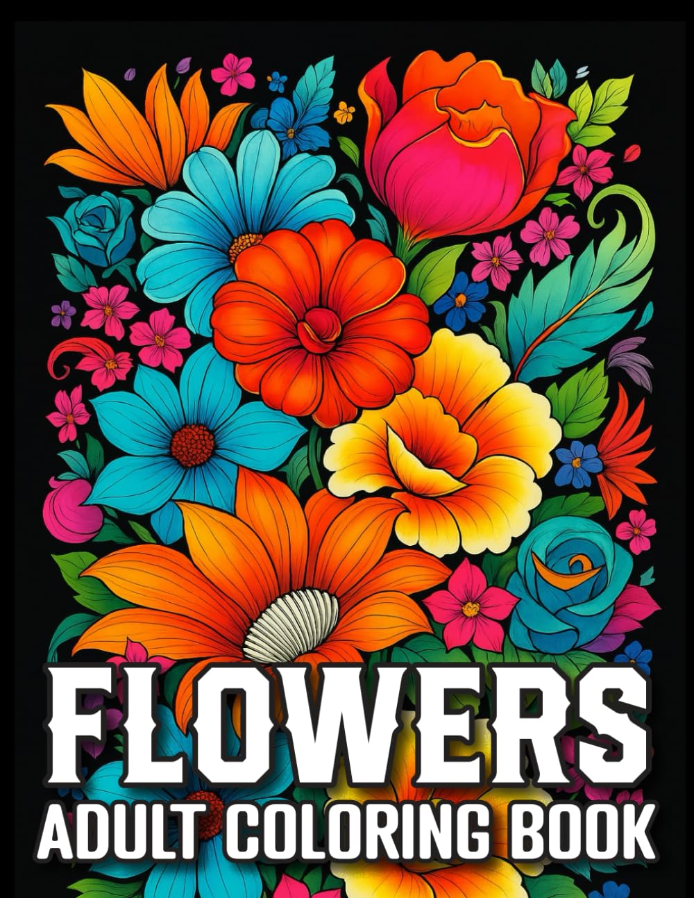 Flower Coloring Book for Adults: Beautiful Flower Designs with Bouquets, Vases, and Simple Patterns for Adults and Seniors | Large Print Coloring Book for Stress Relief and Relaxation