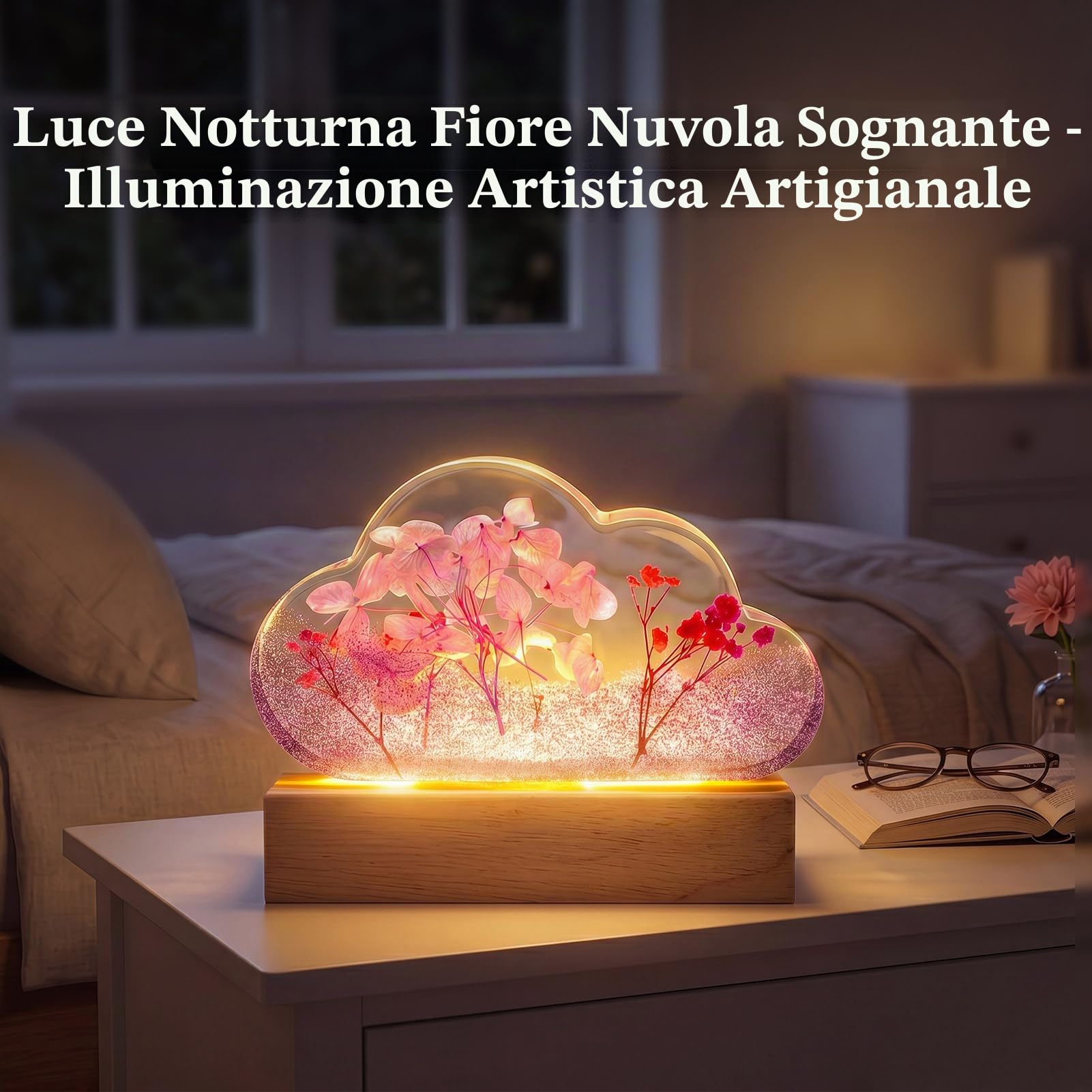 Kit in resina epossidica per principianti con luce, artigianato fai da te per adulti donne | Set completo in resina epossidica trasparente e senza bolle, con stampi in resina, accessori in resina