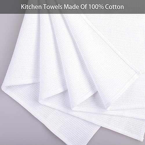 Miniatura 2 de PY HOME & SPORTS Juego de toallas de cocina, 100% algodón, tejido gofre, 8 piezas, súper absorbentes (17 x 25 pulgadas, juego de 8)