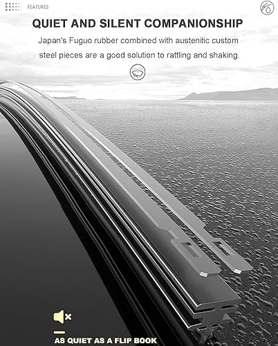 Miniatura 5 de 2 limpiaparabrisas de repuesto de fábrica, 24 + 20 pulgadas, bloque superior