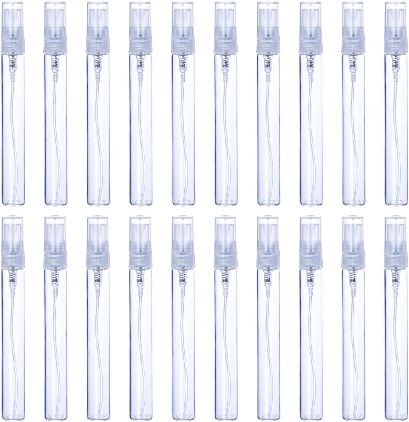 DWITICART Plastic Mini Spray Bottle, 10 ml Spray Bottle Empty, Fine Mist Refillable Mini Perfume Bottle, Perfume Atomizer, Small Sample Containers, Plastic Portable Travel Bottle, Clear (PACK OF - 20)-image-23