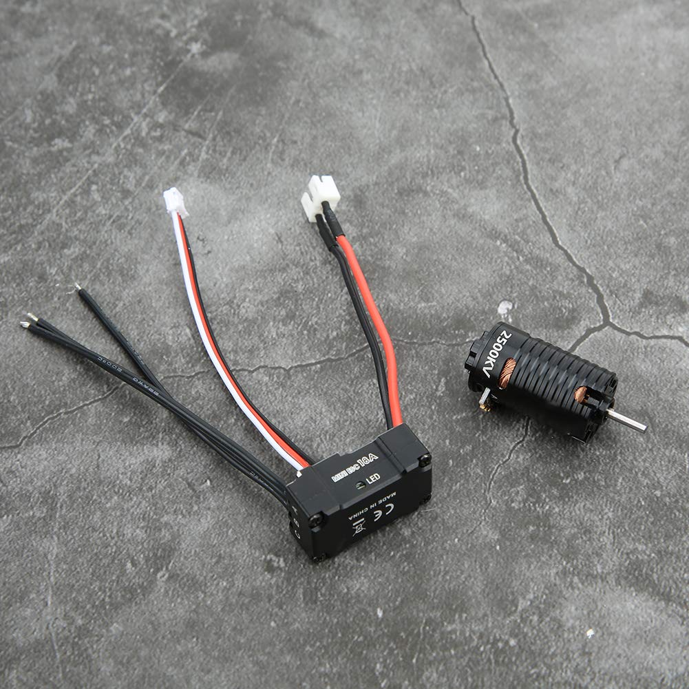 Motore brushless, 1410 Motore brushless 18A Nero ESC RC Ricambio Ricambio Accessori Motori completi Motori elettrici e parti (nero) 2500KV)