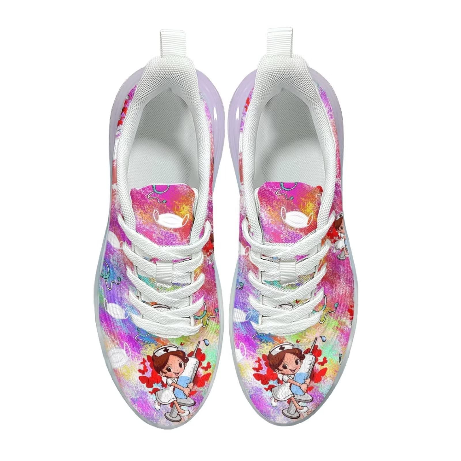 Scarpe da ginnastica da donna sportive sportive slip-on da donna scarpe da allenamento traspiranti leggere, Infermiera 3, 37 EU