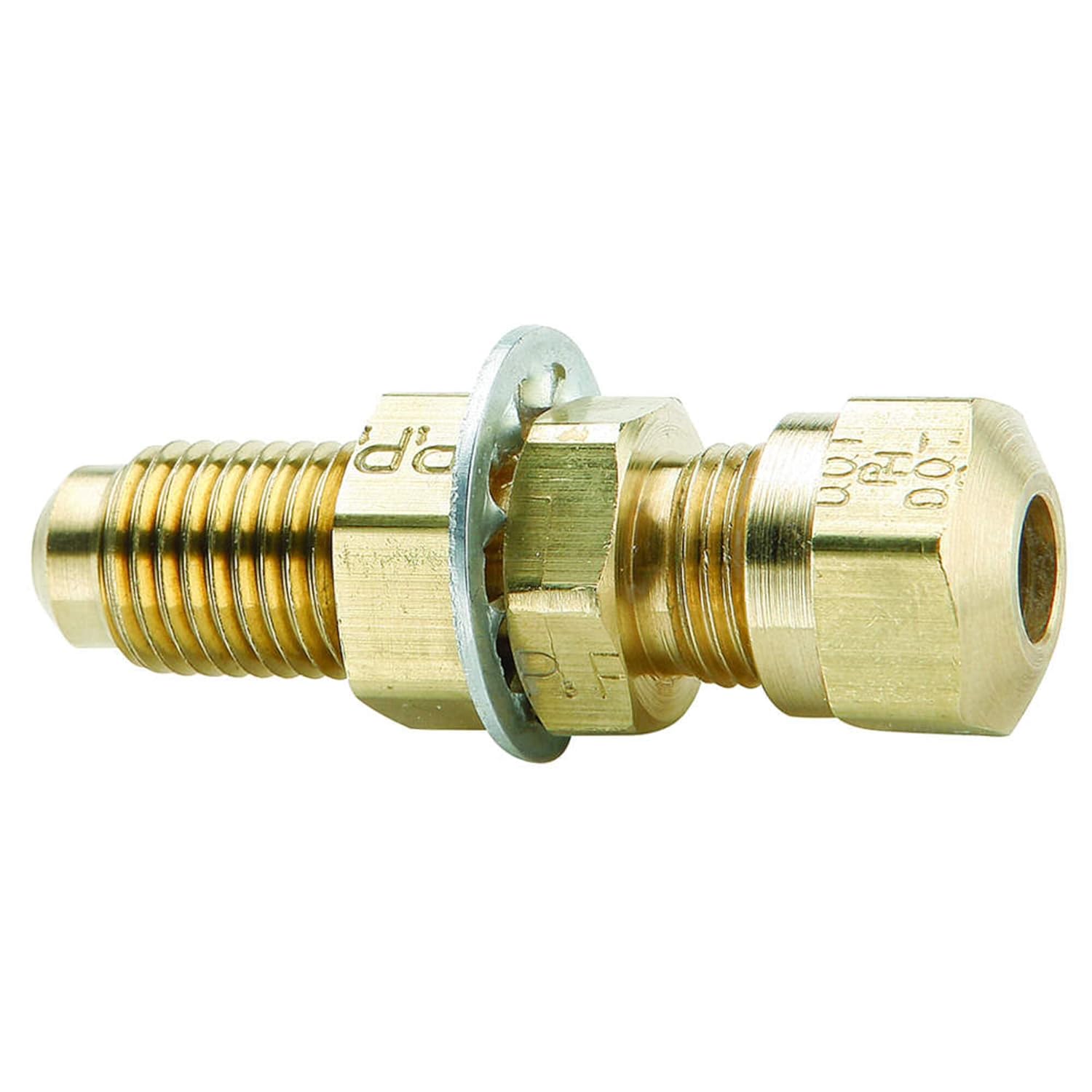 Parker Hannifin 62NFBH-10 Brass Air Brake-NTA Bulkhead Union Fitting, 5/8" Compression Tube x 5/8" Flare Tube