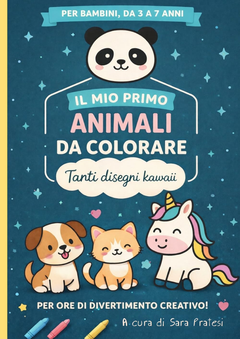 IL MIO PRIMO LIBRO DI ANIMALI DA COLORARE: Le mie prime parole da leggere e colorare - tanti disegni kawaii !