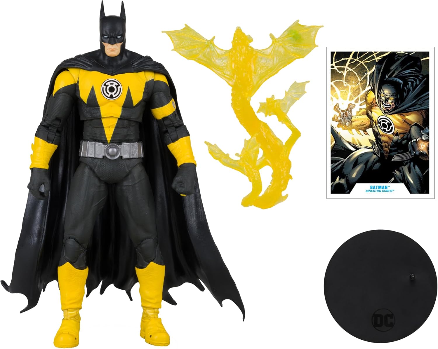 McFarlane Toys Multiverse Batman (Sinestro Corps) Gold Label 7in Action Figure Toys,Yellow (17041)