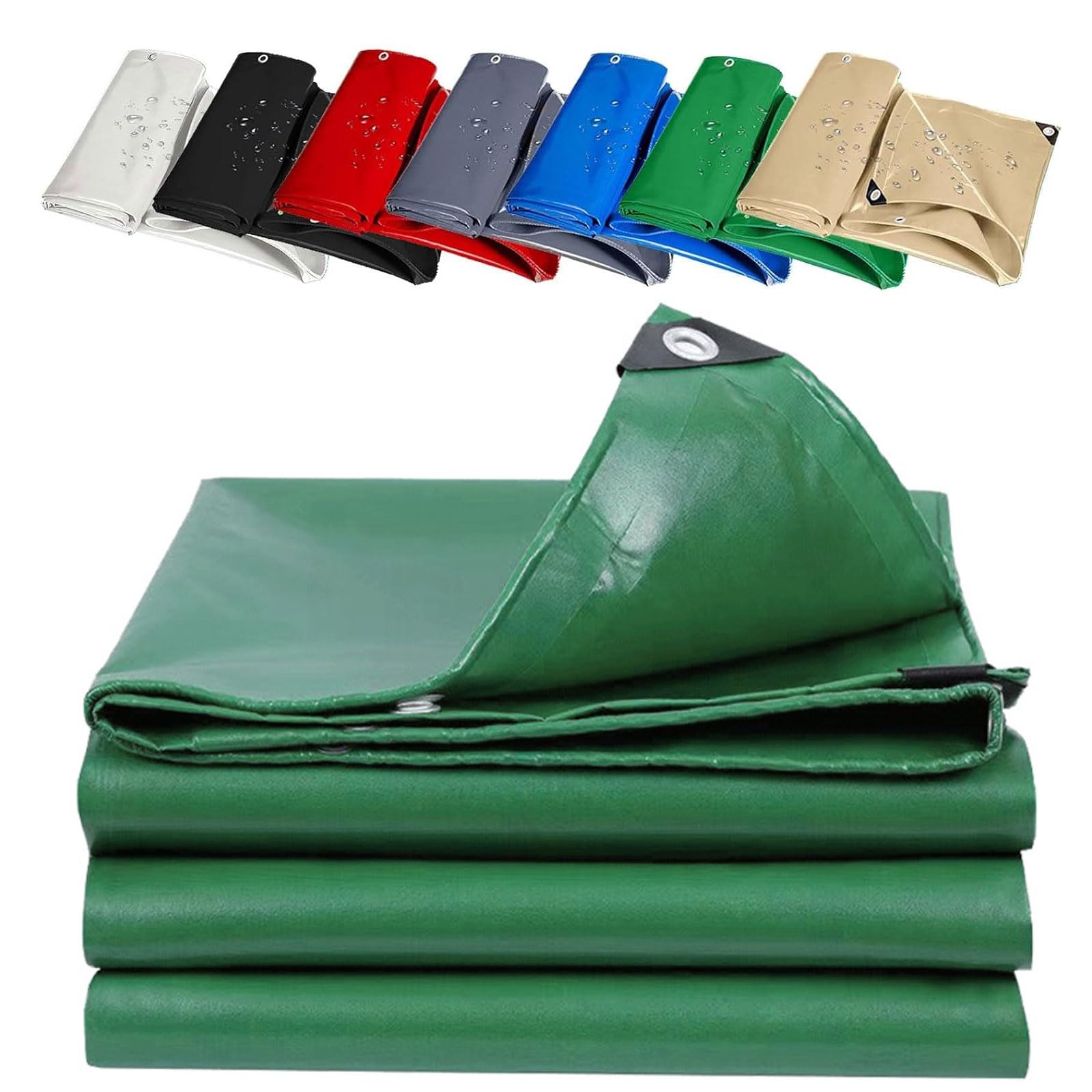 Lona impermeable 80x90 cm azul con ojales de alta resistencia para jardin y coche