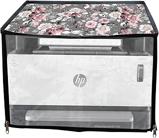 HomeStore-YEP Printer Cover for HP Neverstop Laser MFP 1200 w Printer with Zipper for Dust Protection Pink FLowers Price In India