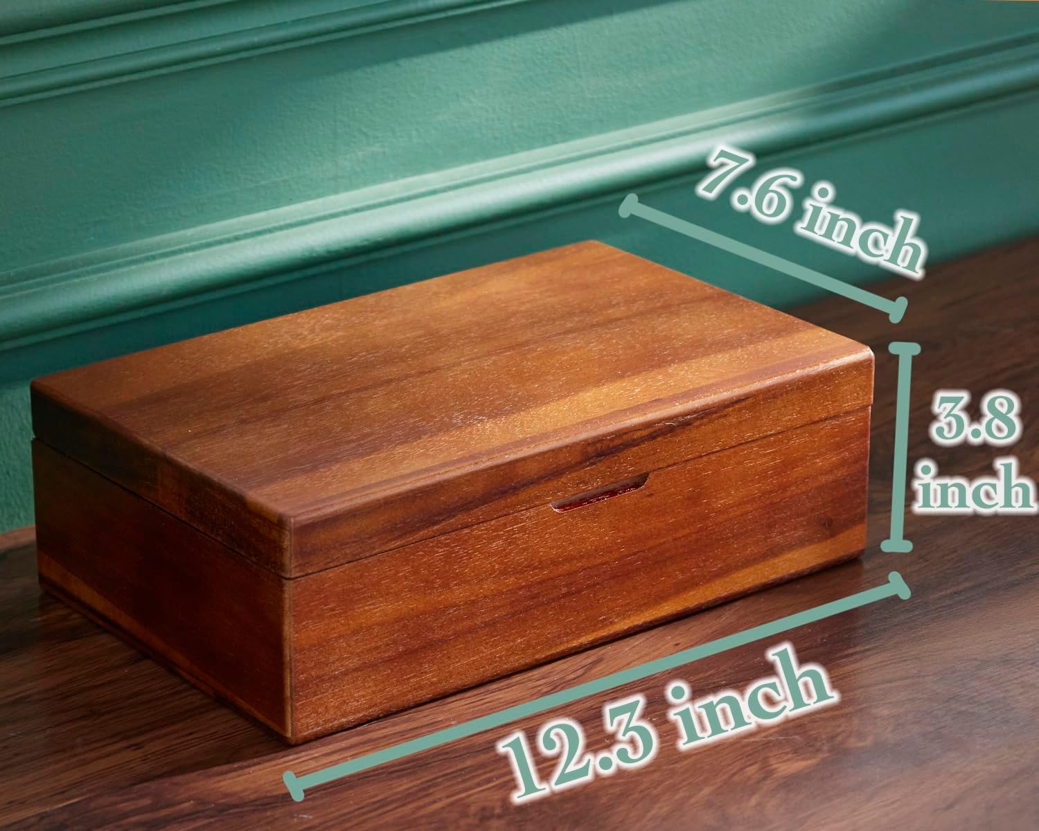 SEVENY Wooden Tea Bag Organizers, Largr Capacity Tea packet Storage Boxes, Decorative Vintage Handmade Teabag Holder Containers for Kitchen, Counter, Cabinet, Pantry and Office, 8 Compartments