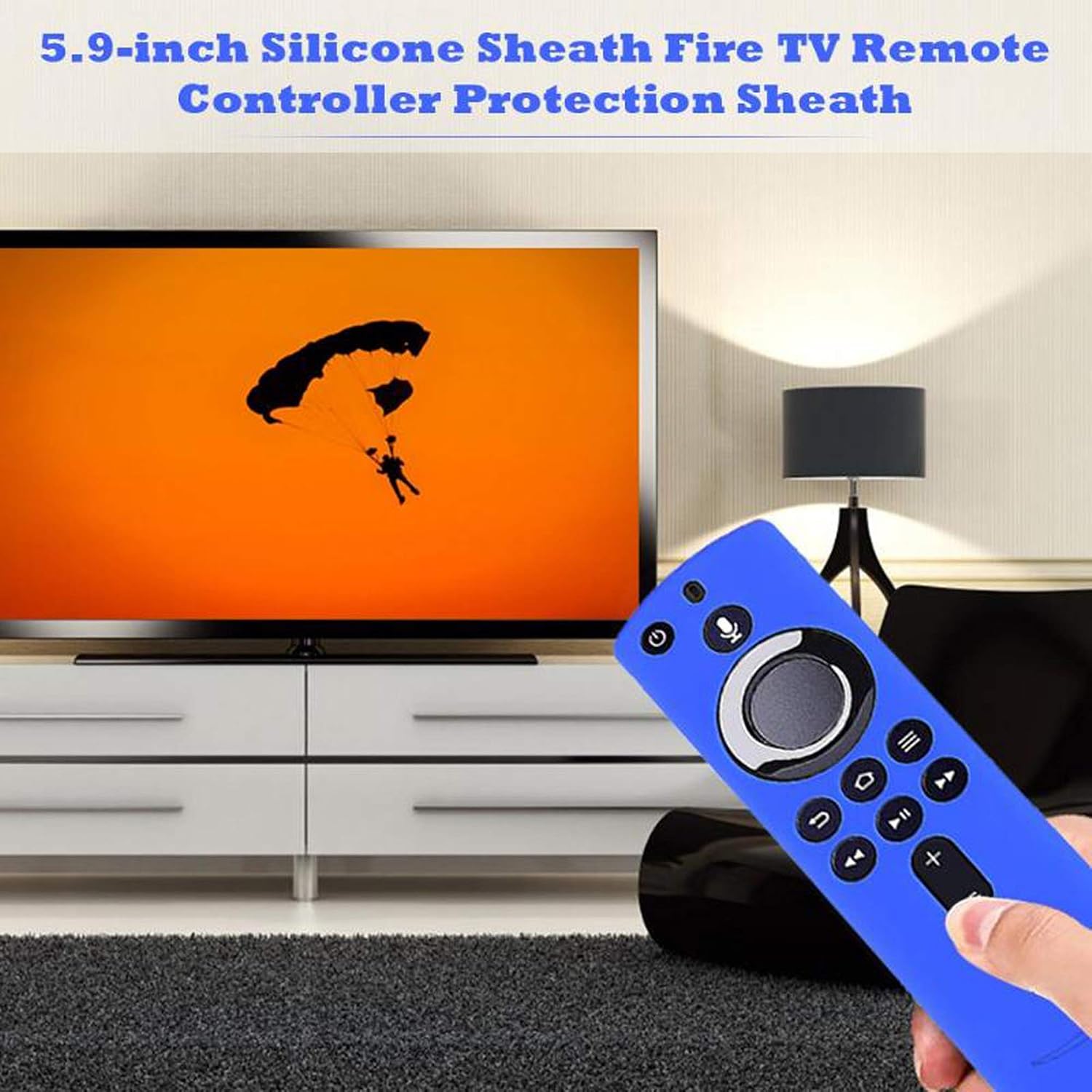 Remote Control case Compatible with Fire TV Stick, Fire TV Stick 4K, Fire TV Cube and Amazon Fire TV (3rd Generation) (Blue)