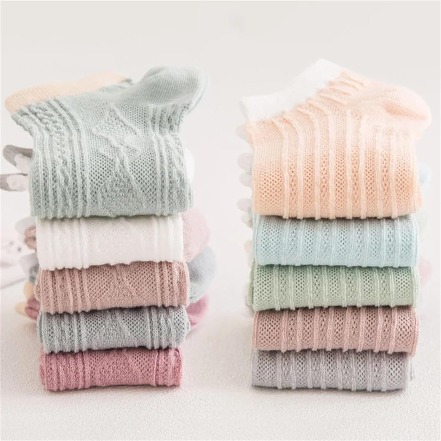 Crew Socks for Women 20Pairs Soft Girl Cute Japanese Boat Socks Spring Autumn Shallow Mouth Low Cut Cotton