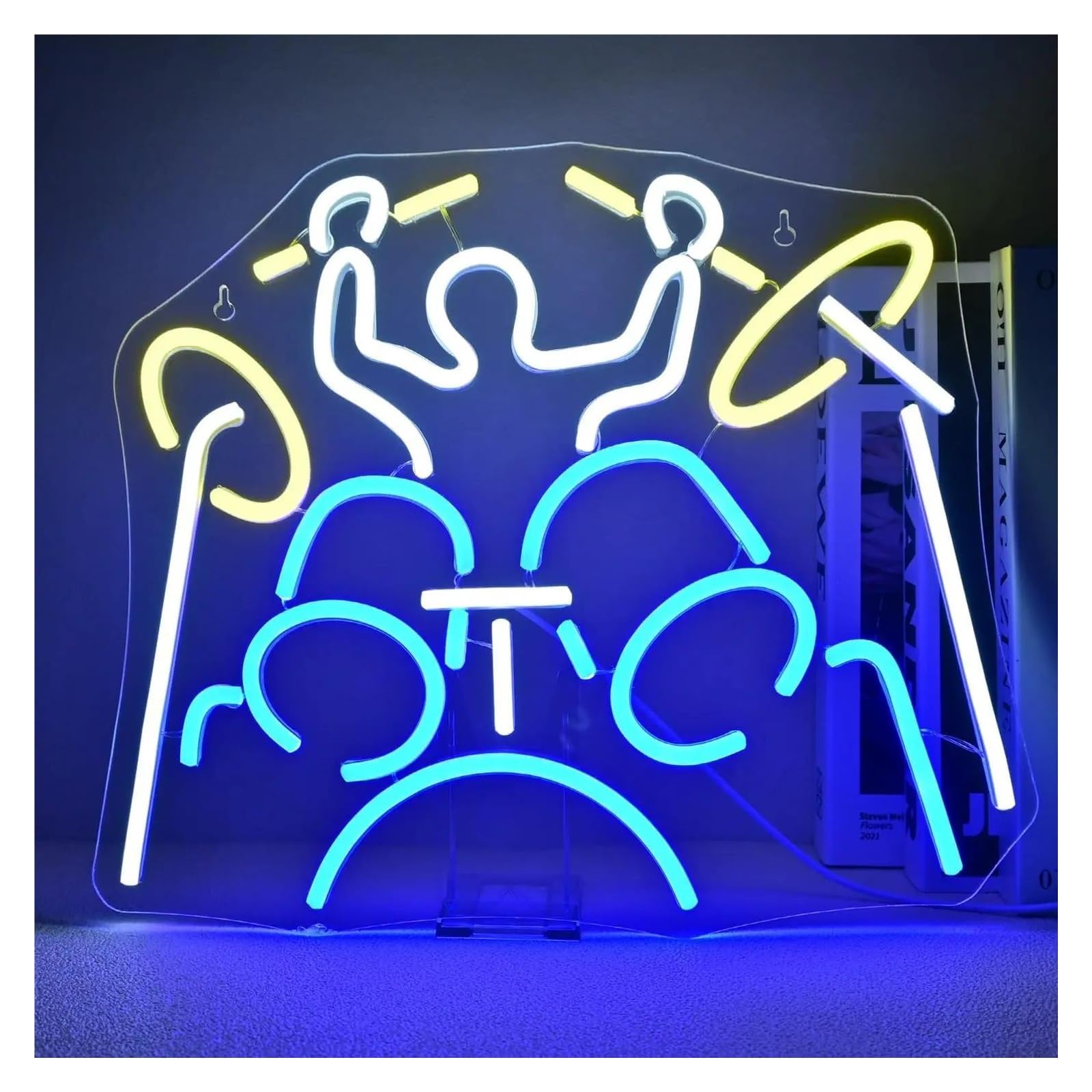 Scritta luminosa Insegna Al Neon Per Batteria, Alimentata Tramite USB, Luce Notturna Per Bar, Musica, Feste, Studio, Decorazione Da Parete Per Interni,32cmх39cm