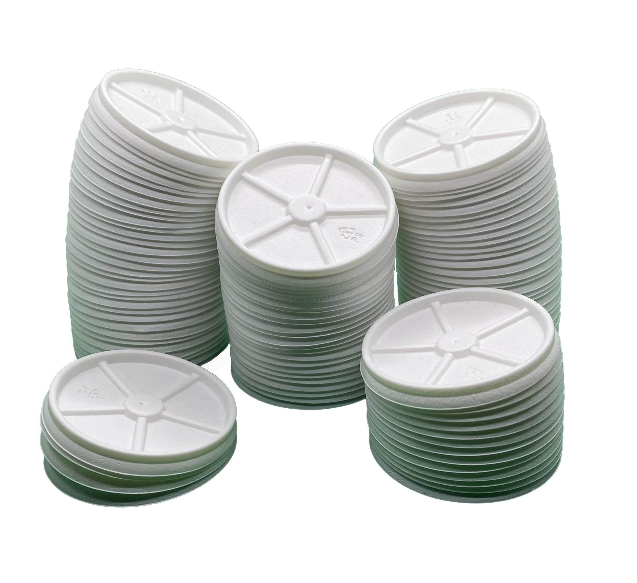 Tapas de plástico para Vasos de Carton x100. Tapas para Vasos Desechables cafe de 200ml. Tapas de Vasos Cafe para Llevar sin agujeros,completamente cerrada y segura. (Tapa plástico 200ml)