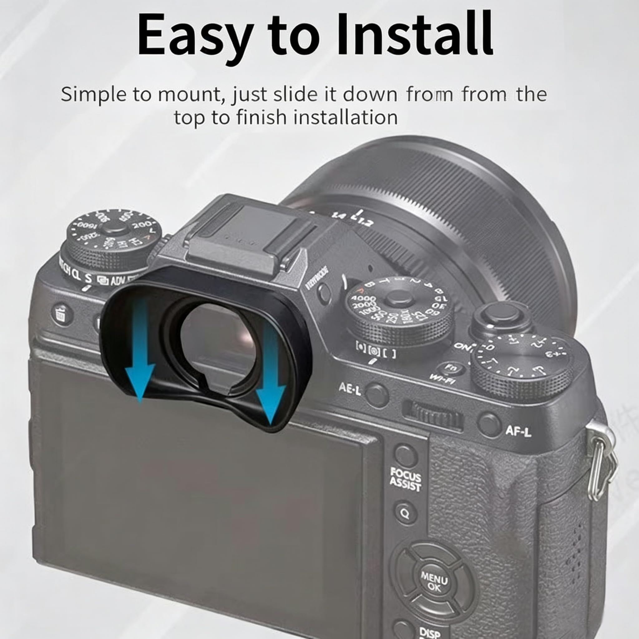 Miękki silikonowy zamiennik muszli ocznej ABS do Fujifilm EC-XT L, wizjer