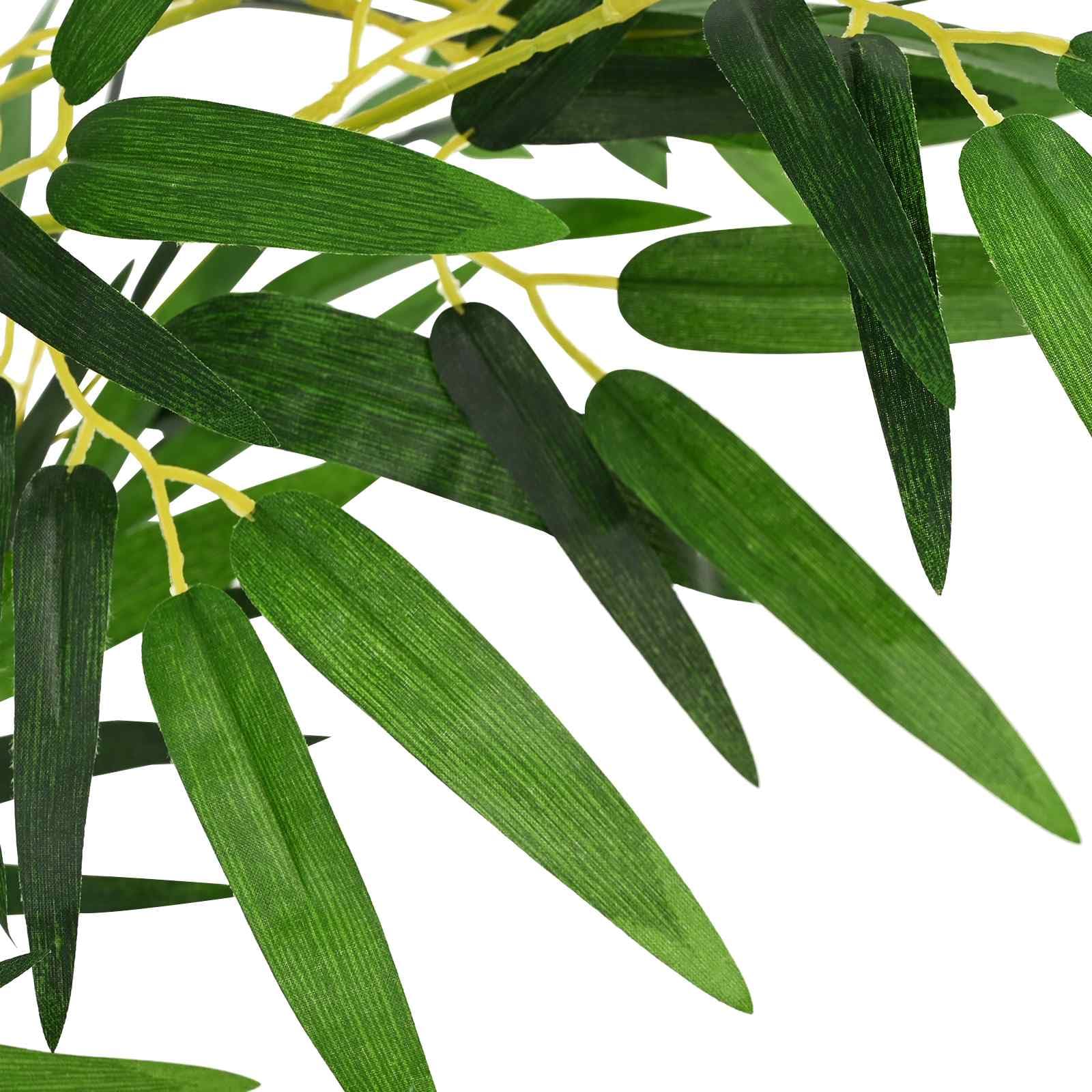 Lot de 4 arbres décoratifs en bambou dans un pot en plastique