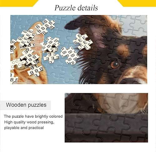 Miniatura 2 de Cat Dog Jigsaw Puzzles for Adults 1000 Pieces,Colorful Puzzle with Mesh Storage Bag,Learning Educational Puzzles for Gift 2011501