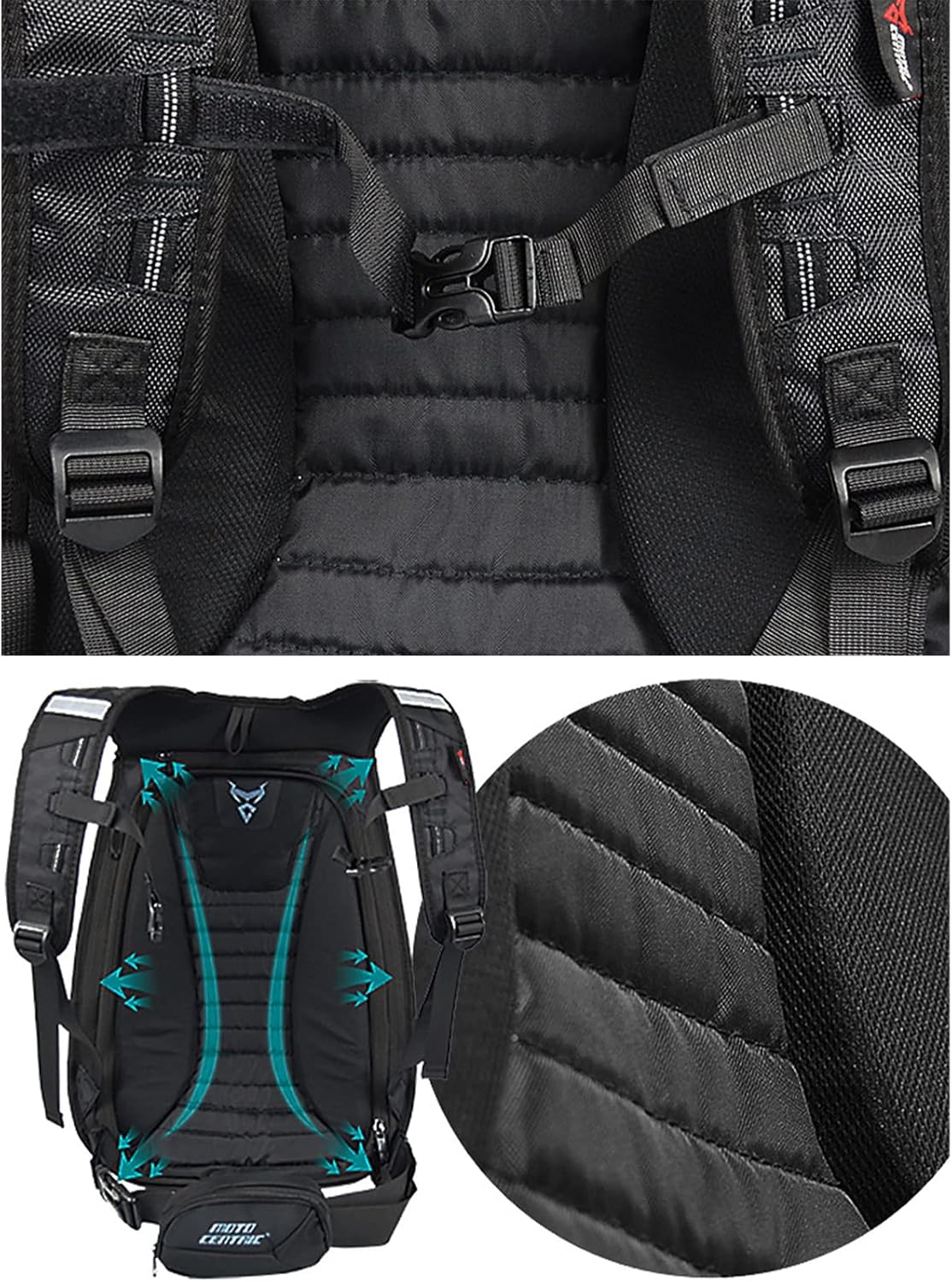 Men's Motorcycle Tail Bag Seat Bag Carbon Fiber Waterproof Motorbike Backpack Luggage Bag Moto Dual Use Tank Bag