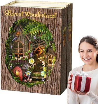 Miniature Dollhouse Model - Diys Craft House Building Kit, 3D Wooden Room Assembly Toy | Realistic Mini Furniture Doll House Kit, Creative Birthday Gift for Girls Adult Hobby Lovers