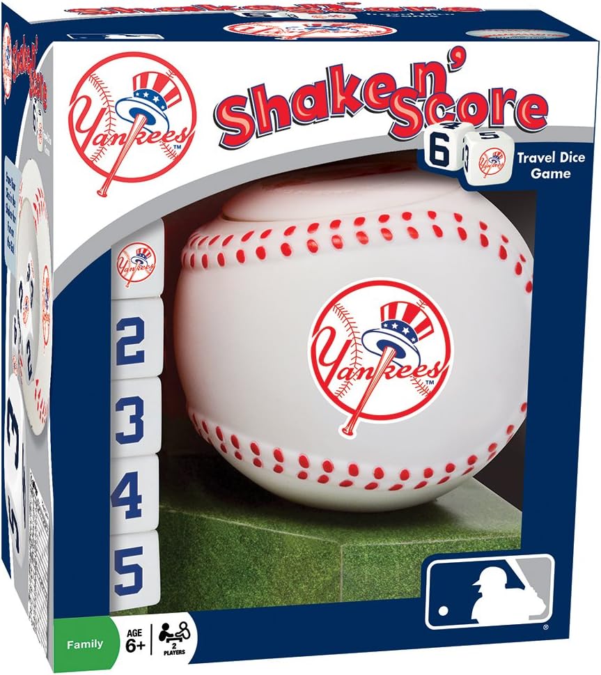 MasterPieces Officially Licensed MLB New York Yankees Shake N' Score Dice Game for Kids and Families