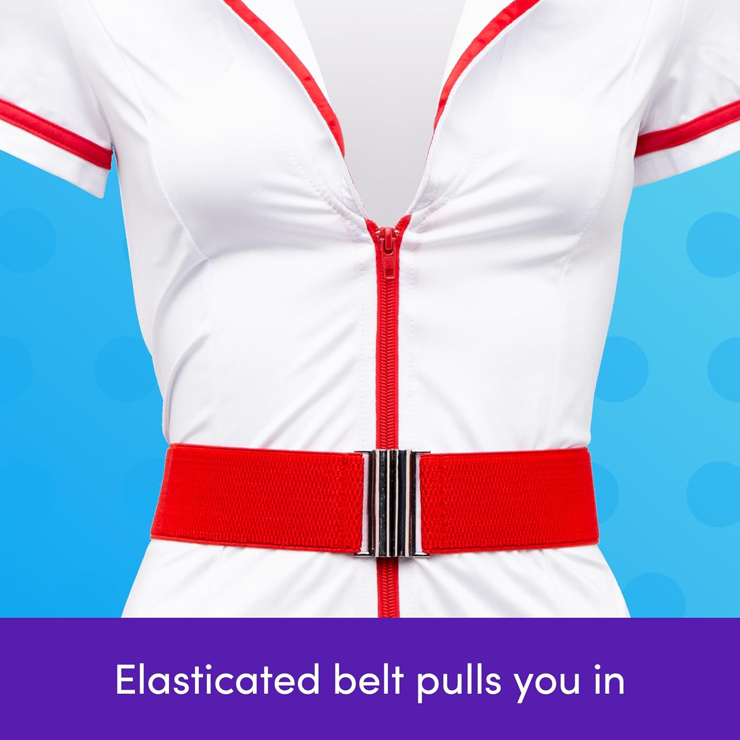 Lovehoney Nurse Costume | Adult Nurse Outfit with Hat | Plus Size White Dress | Lingerie for Women | Sizes 4-18