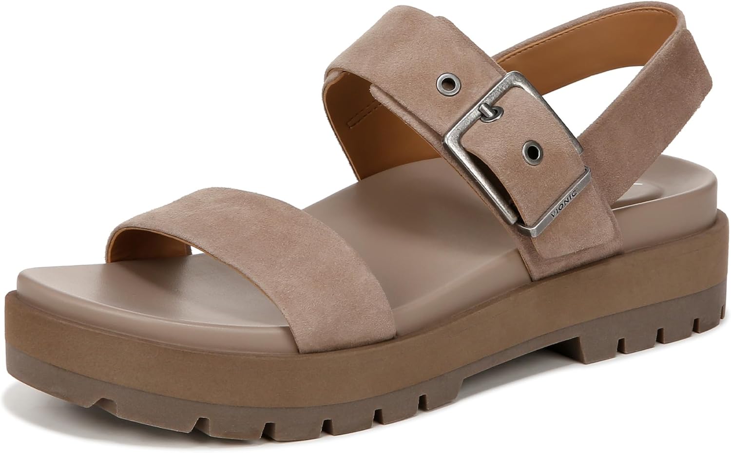 Vionic Women's Onyx Torrance Sandal Comfortable Platform Slingback - Sandals That Includes a Built-in Arch Support Orthotic Footbed That Helps Correct Pronation and Alleviate Heel Pain Size 5-11