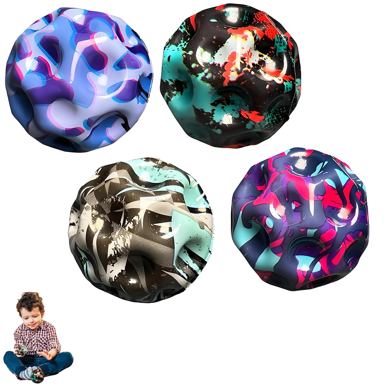Syylqyr 4Pcs Ball, Spaceballs,Balls for Teens for Sport Training Indoor Outdoor Play(Used by individuals aged 15 and above)