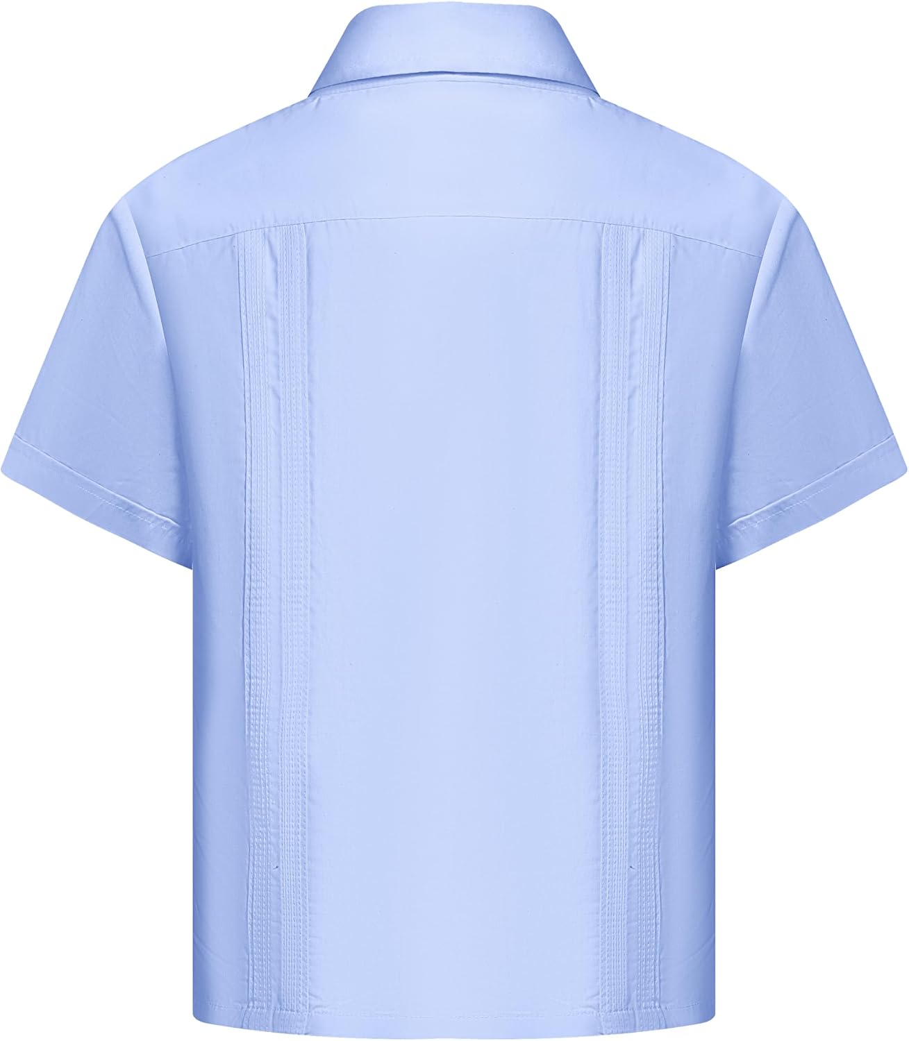 MAXJON Boys Guayabera Shirts for Kids Casual Button Down Shirt Cuban Short Sleeve Shirts