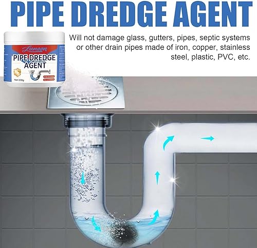 Miniatura 9 de Desodorante de dragado de tubos, potente agente de dragado de tuberías Mlutifunction, removedor de obstrucciones de drenaje de polvo mágico, polvo